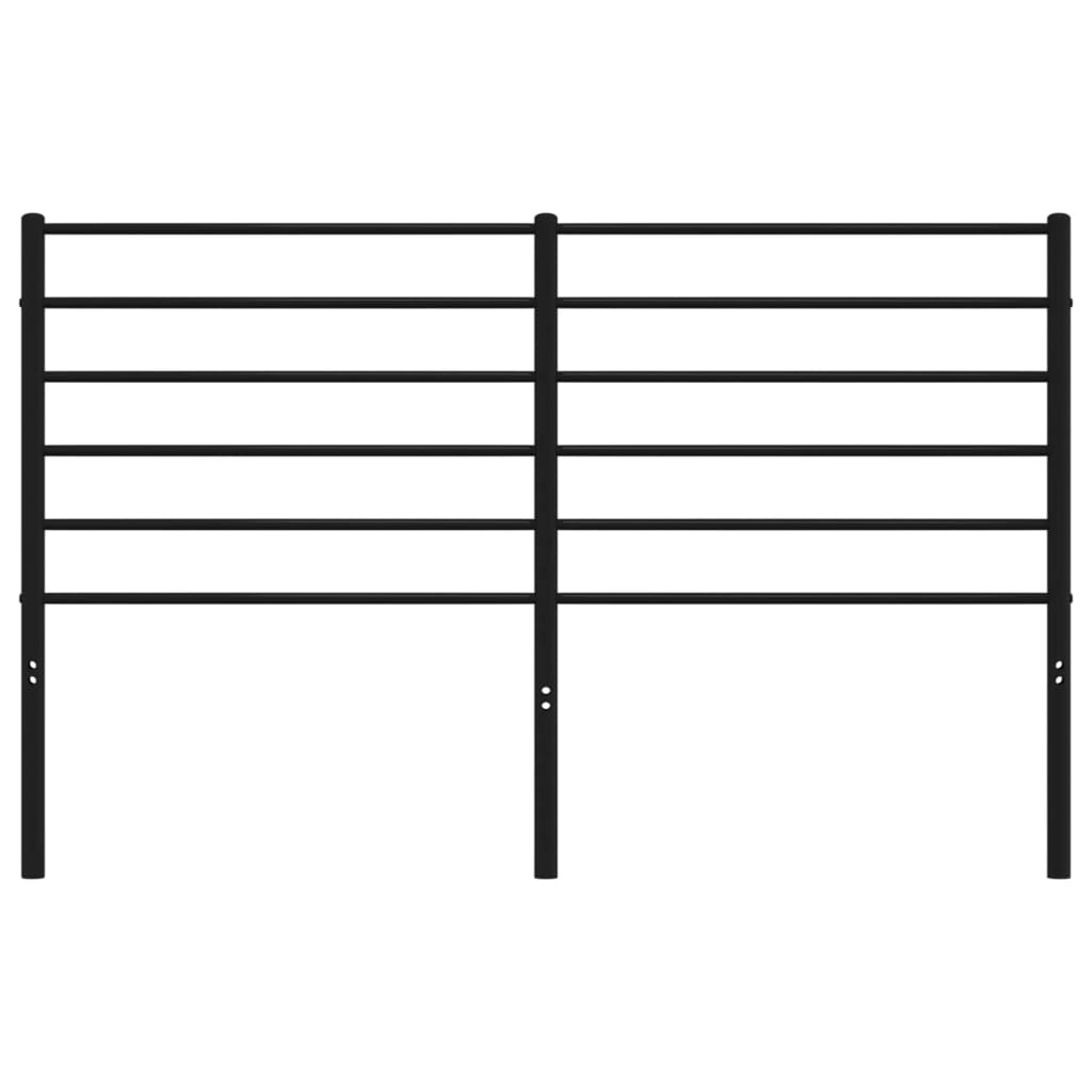 Metal Headboard Black 140 cm