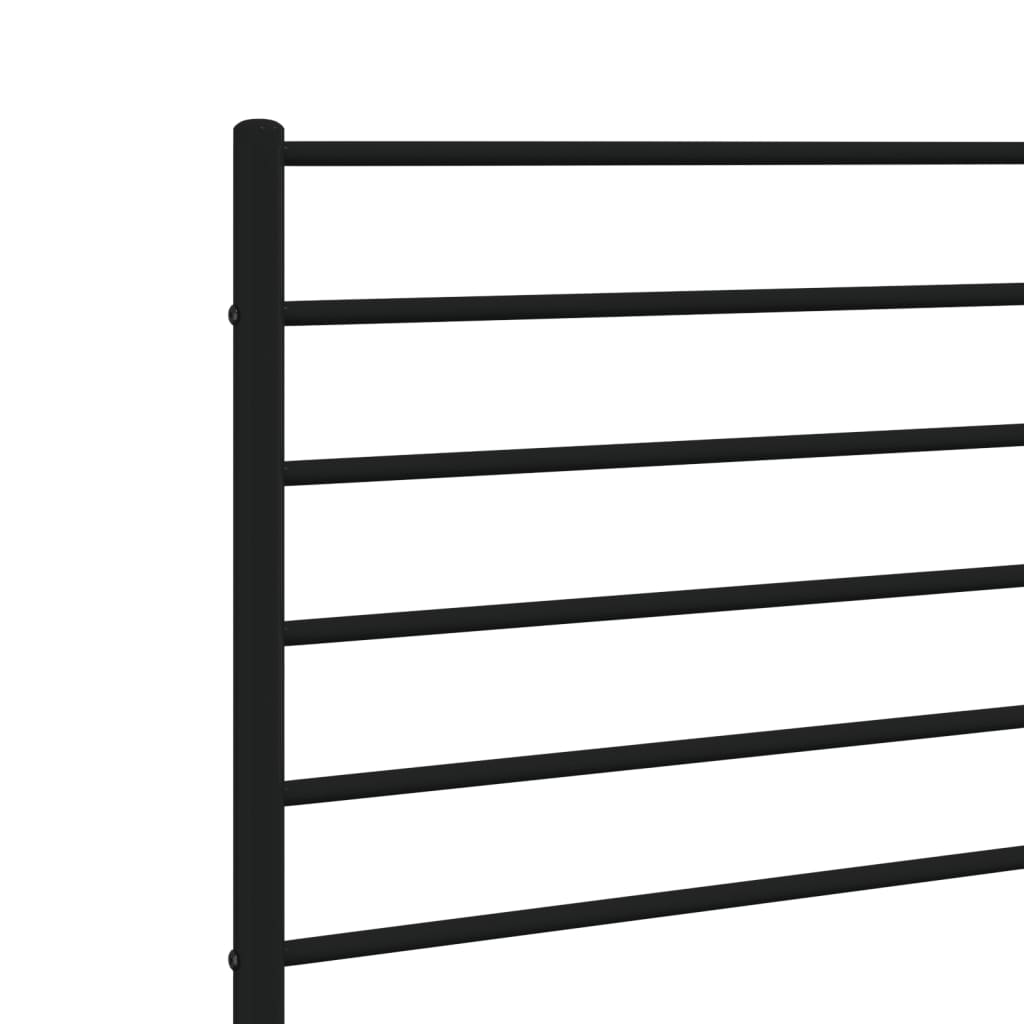 Metal Headboard Black 150 cm