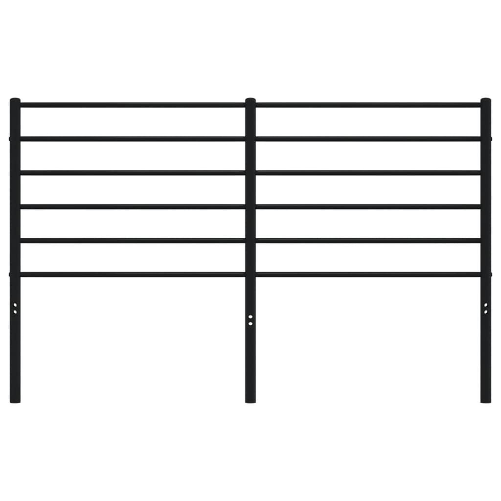 Metal Headboard Black 160 cm