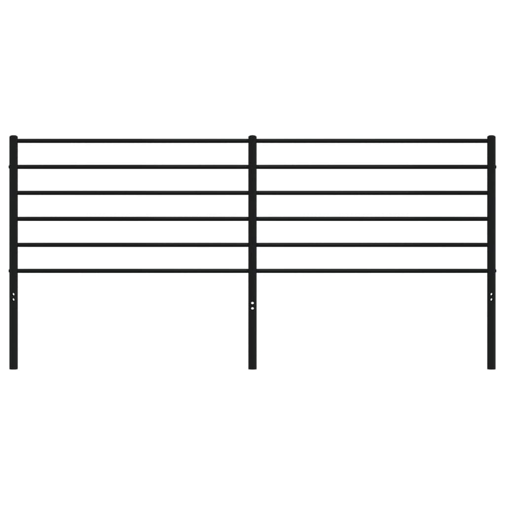 Metal Headboard Black 180 cm