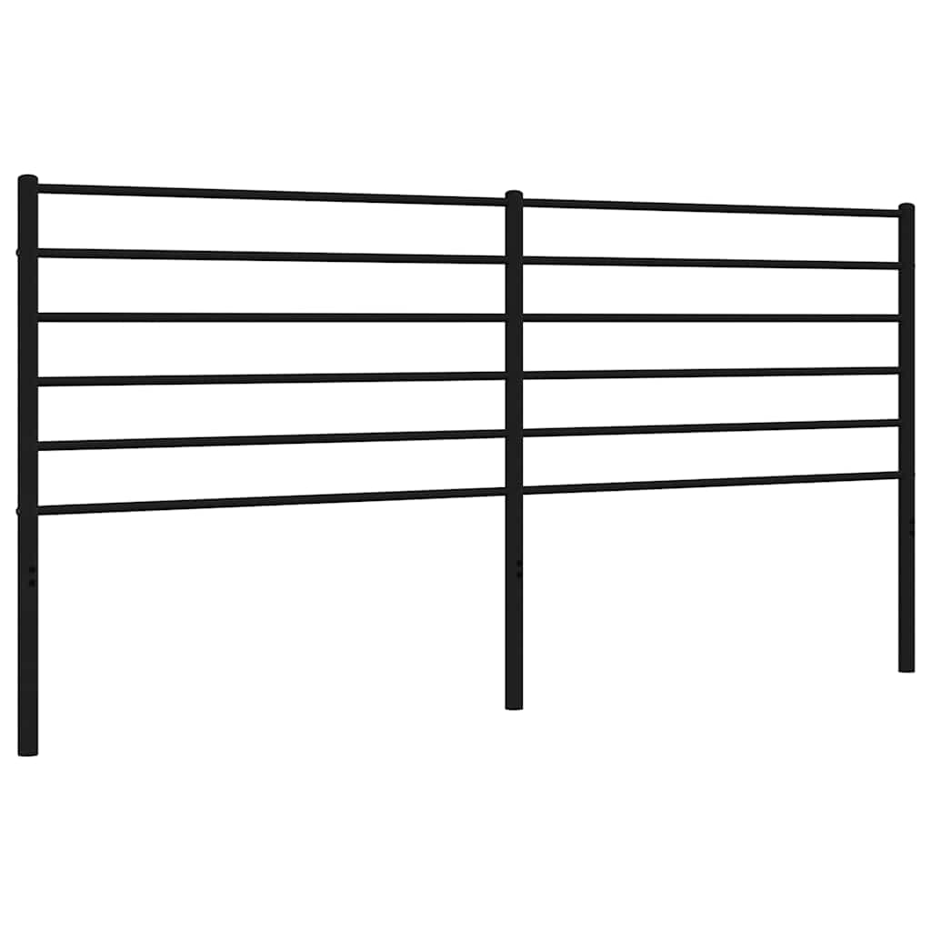 Metal Headboard Black 193 cm