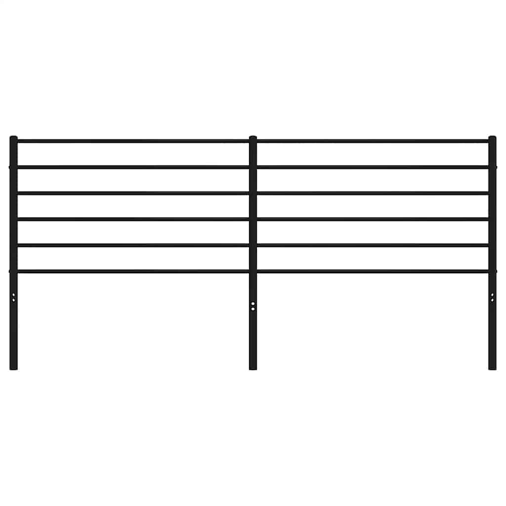 Metal Headboard Black 193 cm