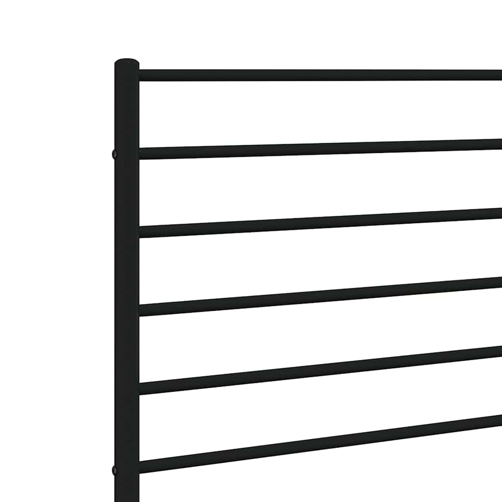 Metal Headboard Black 193 cm