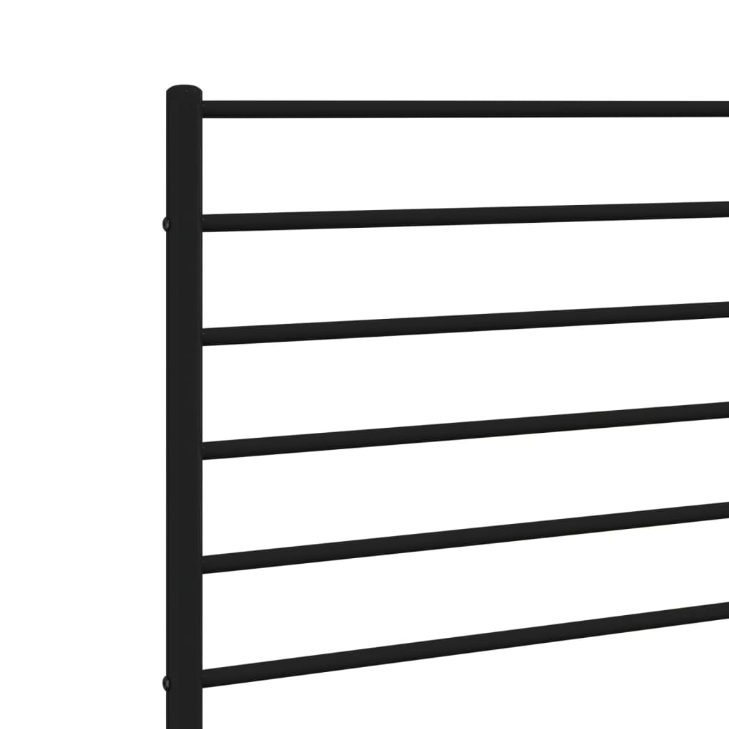 Metal Headboard Black 200 cm