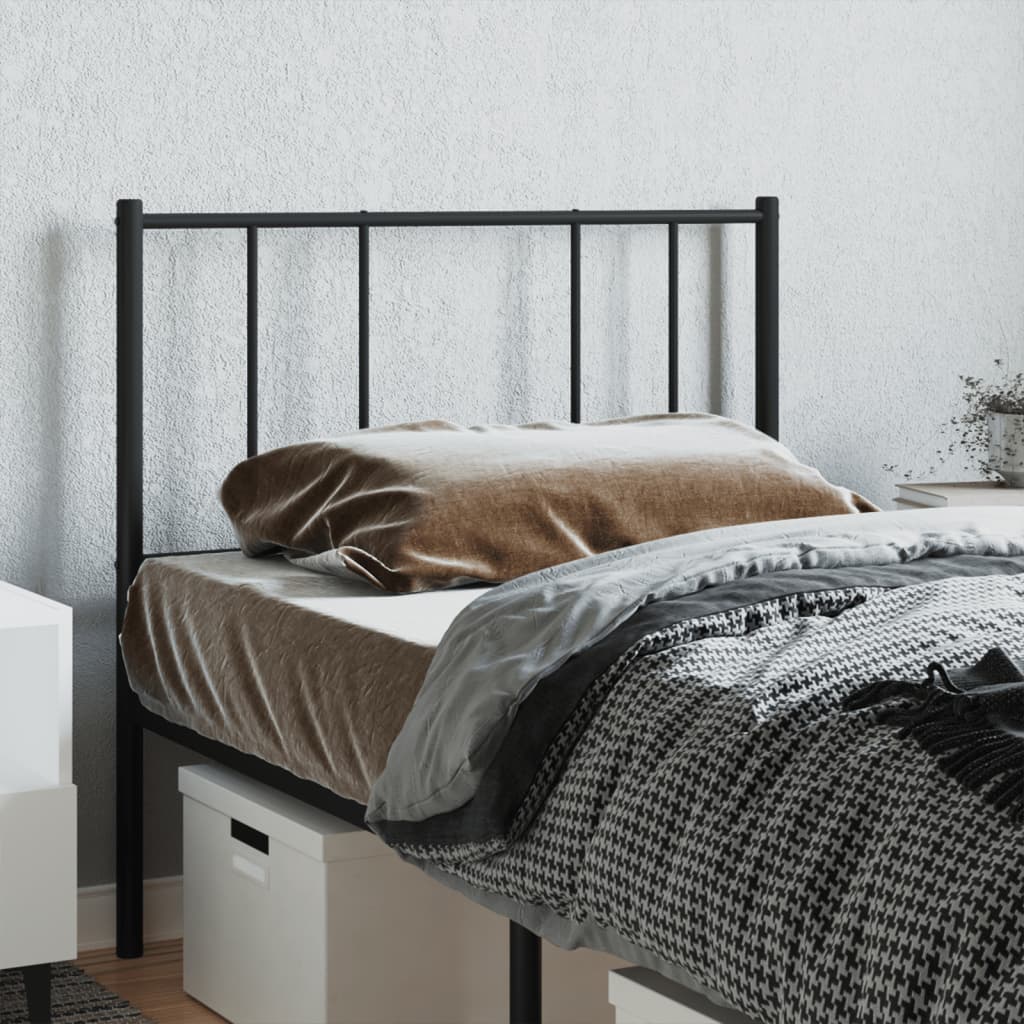 Metal Headboard Black 100 cm