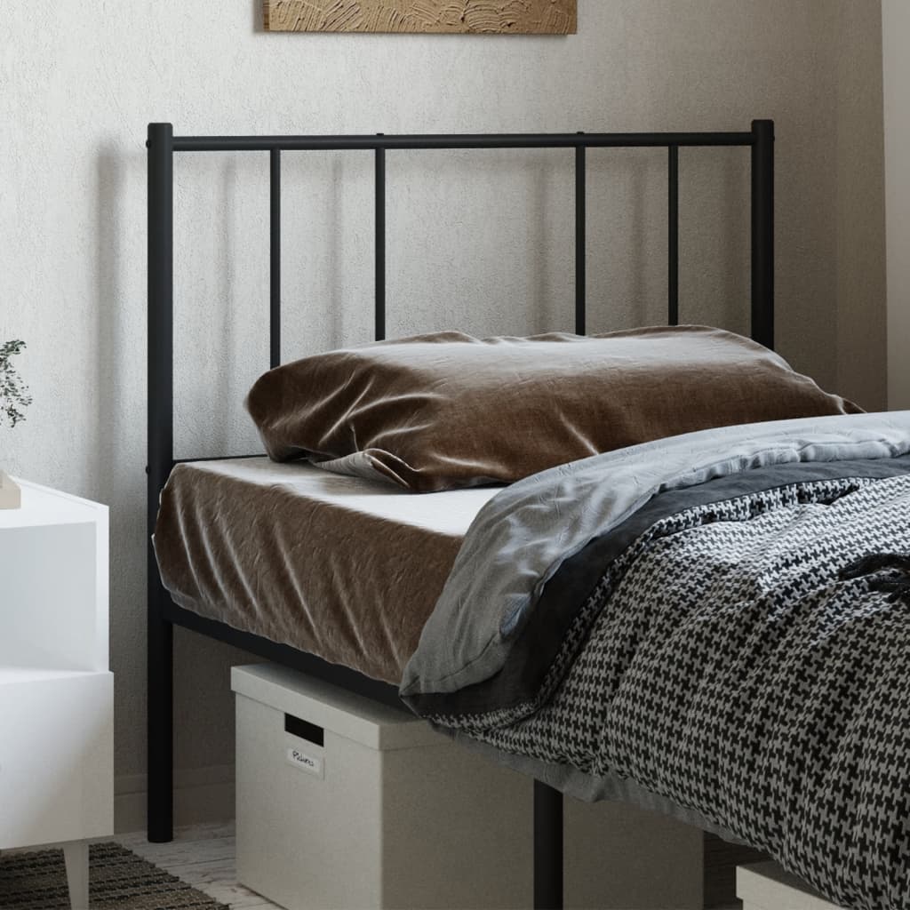 Metal Headboard Black 100 cm