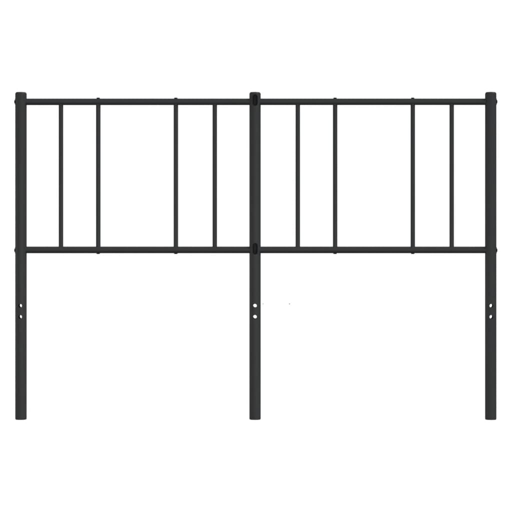 Metal Headboard Black 135 cm