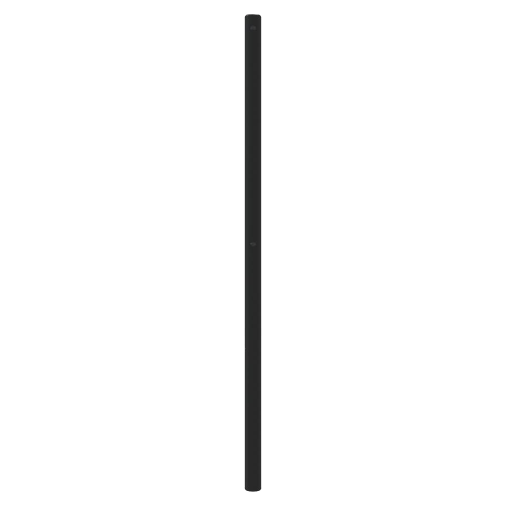 Metal Headboard Black 135 cm