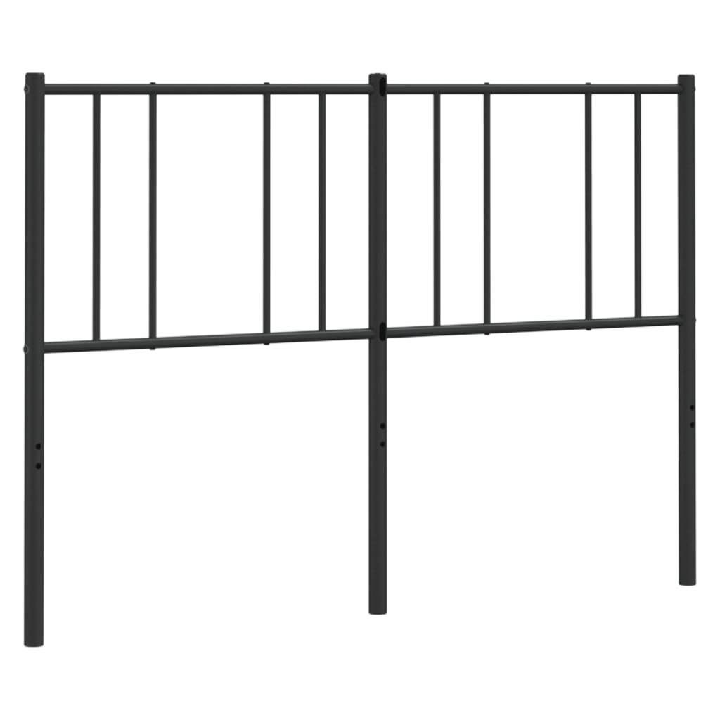 Metal Headboard Black 150 cm