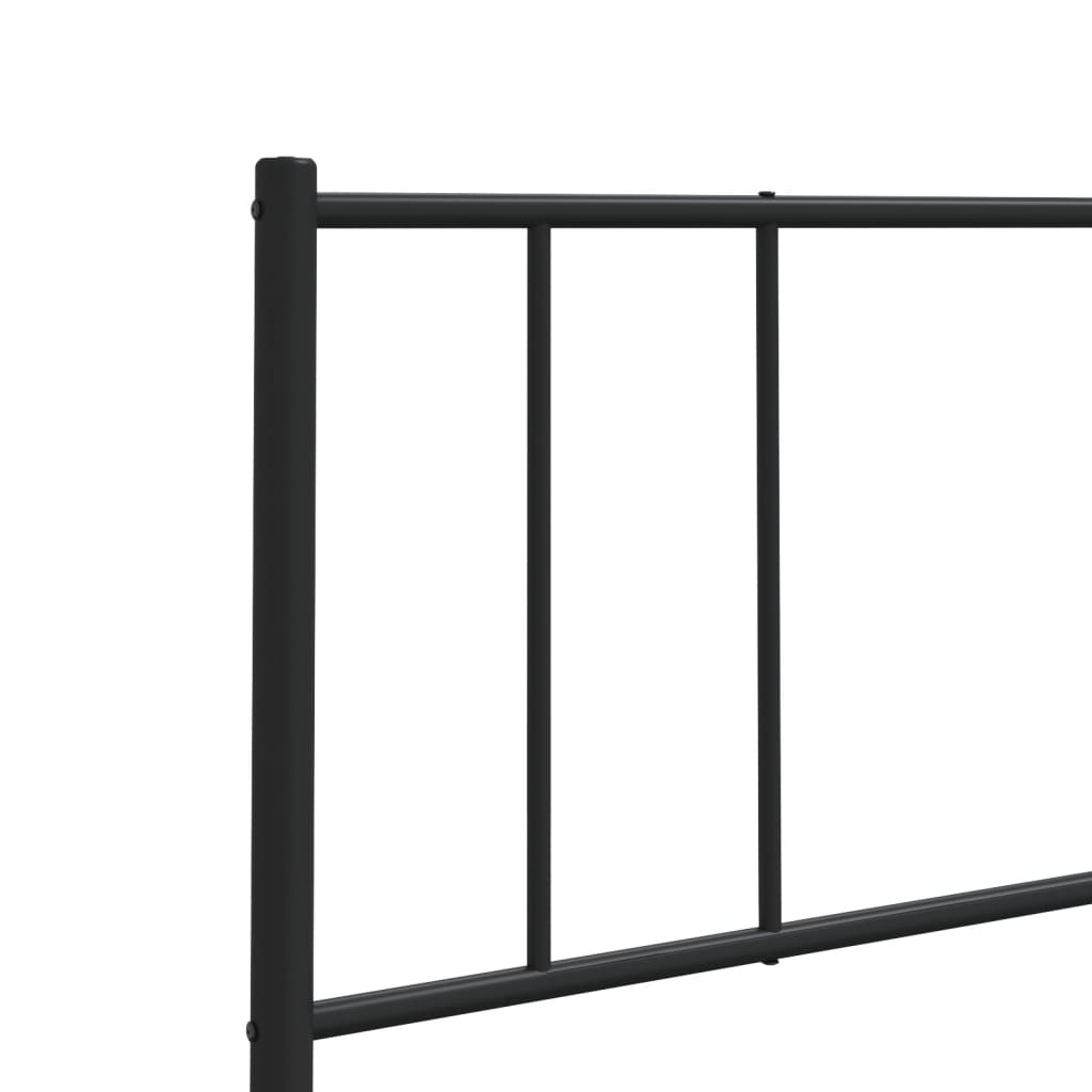 Metal Headboard Black 150 cm