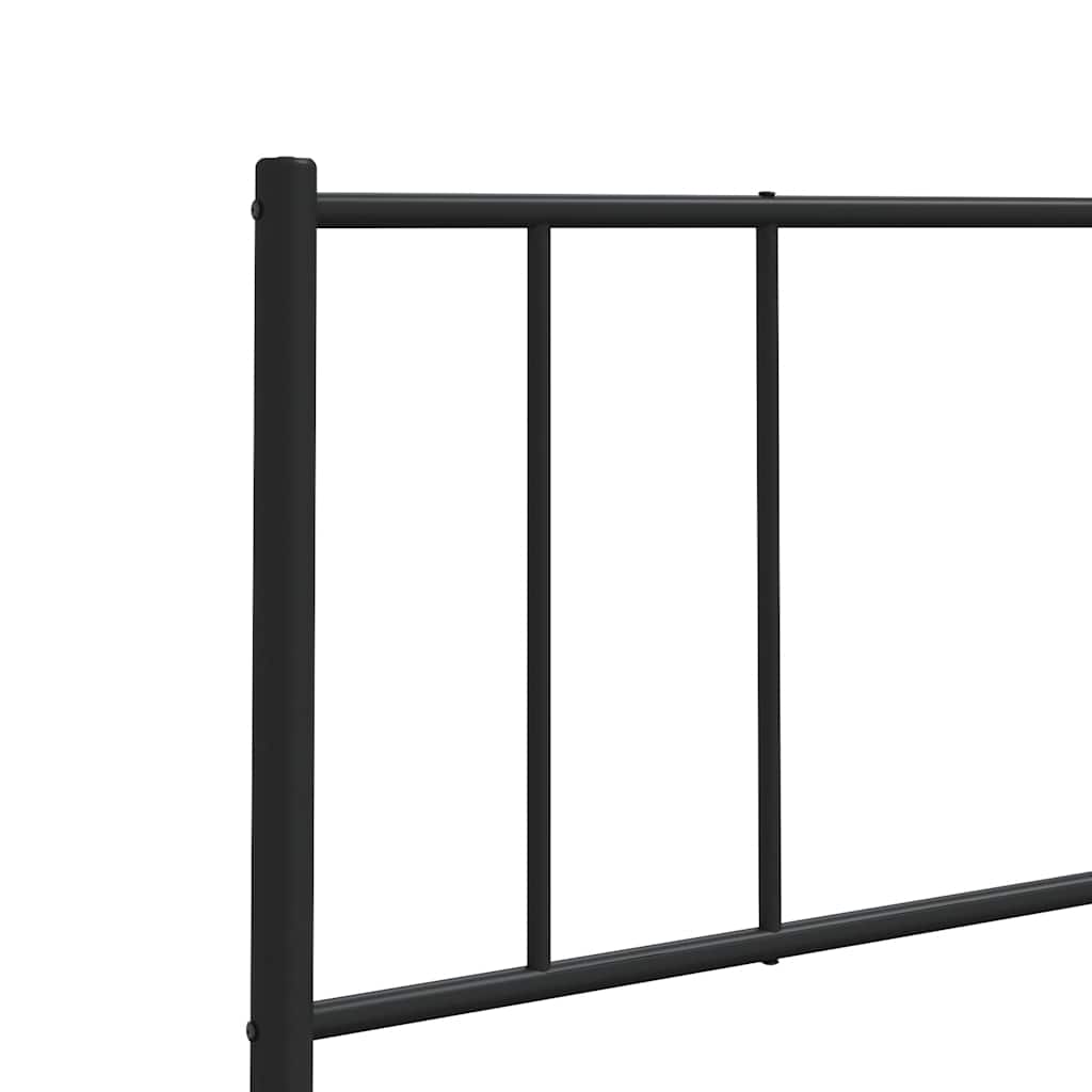 Metal Headboard Black 160 cm