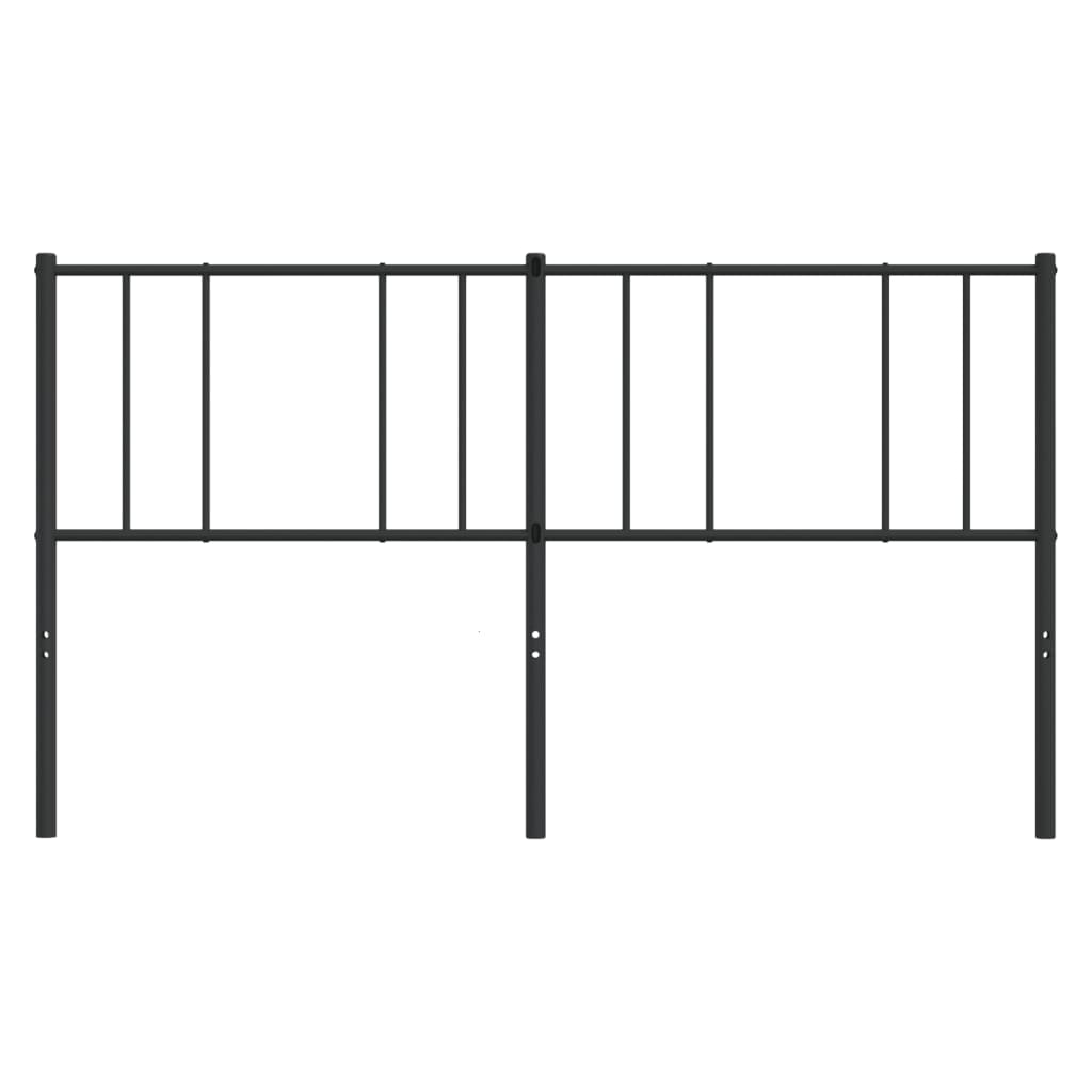 Metal Headboard Black 193 cm