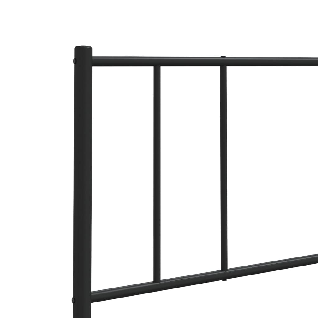 Metal Headboard Black 193 cm