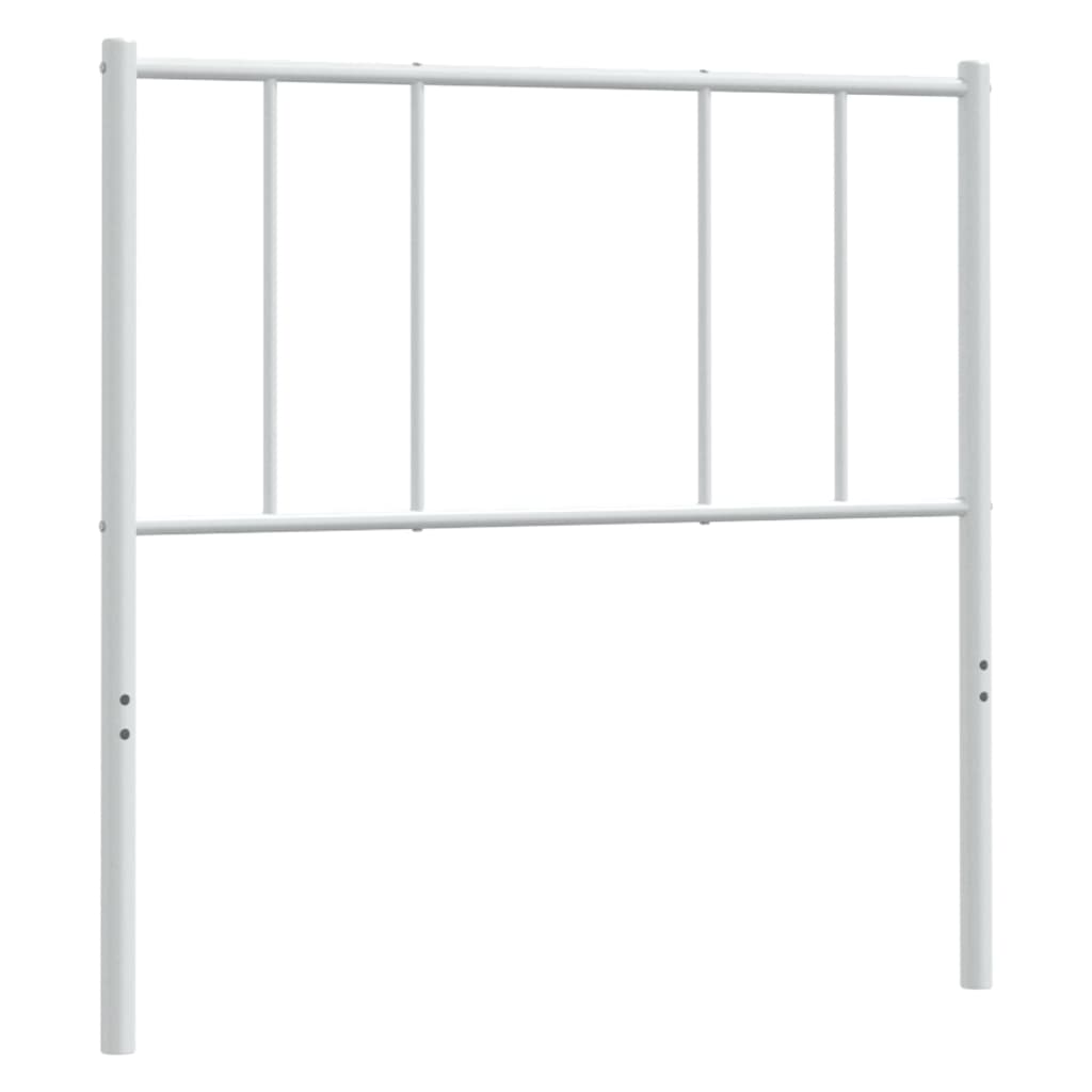 Metal Headboard White 100 cm