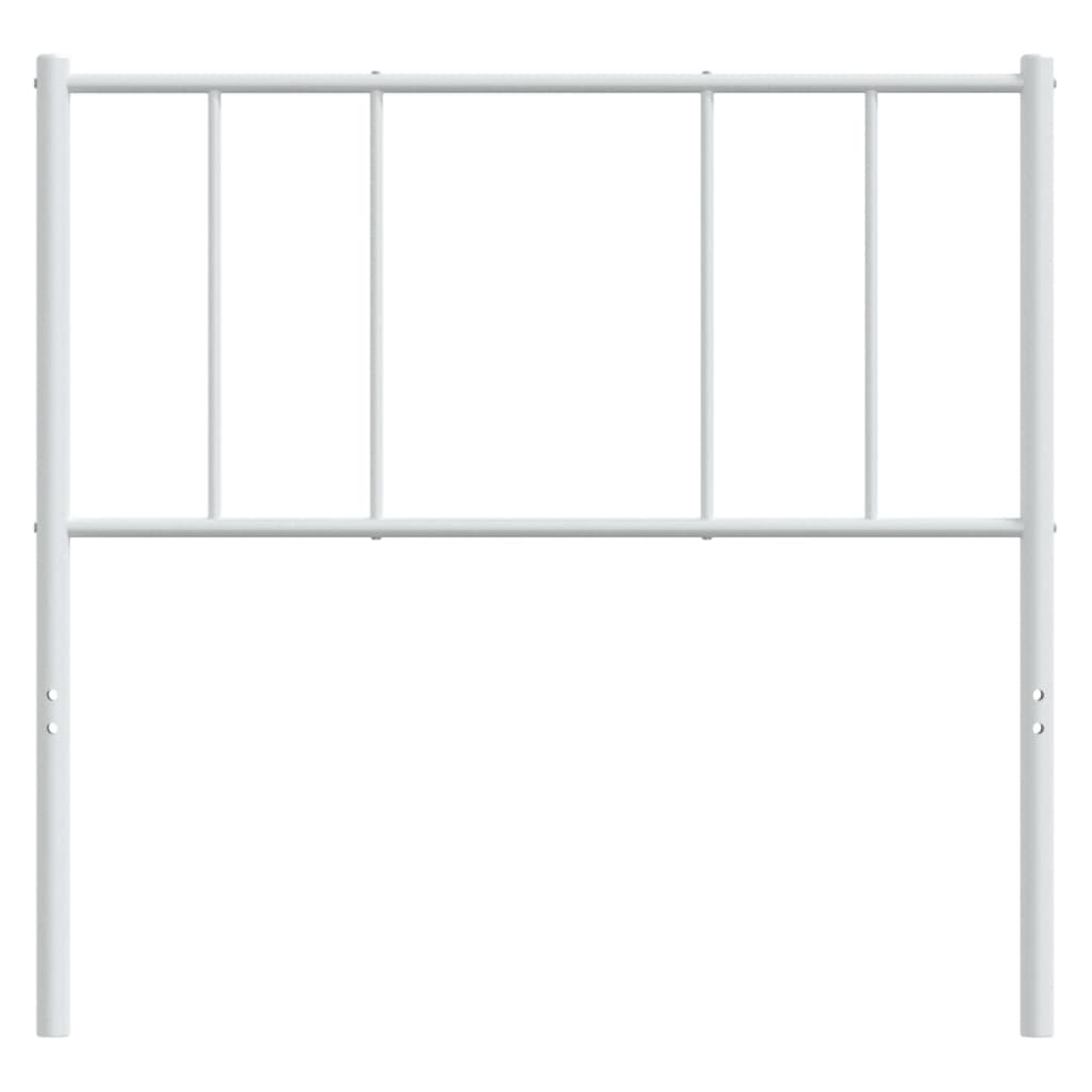 Metal Headboard White 100 cm
