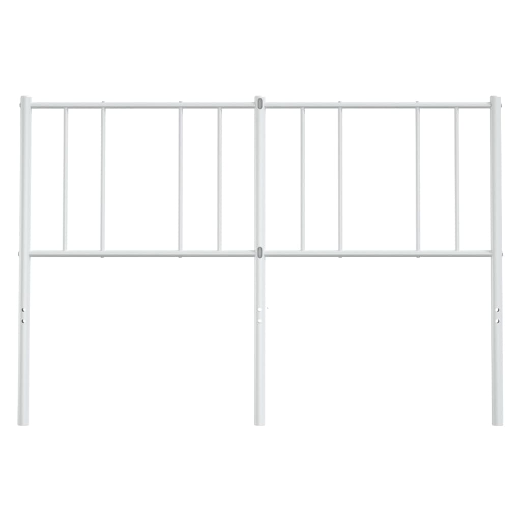 Metal Headboard White 135 cm