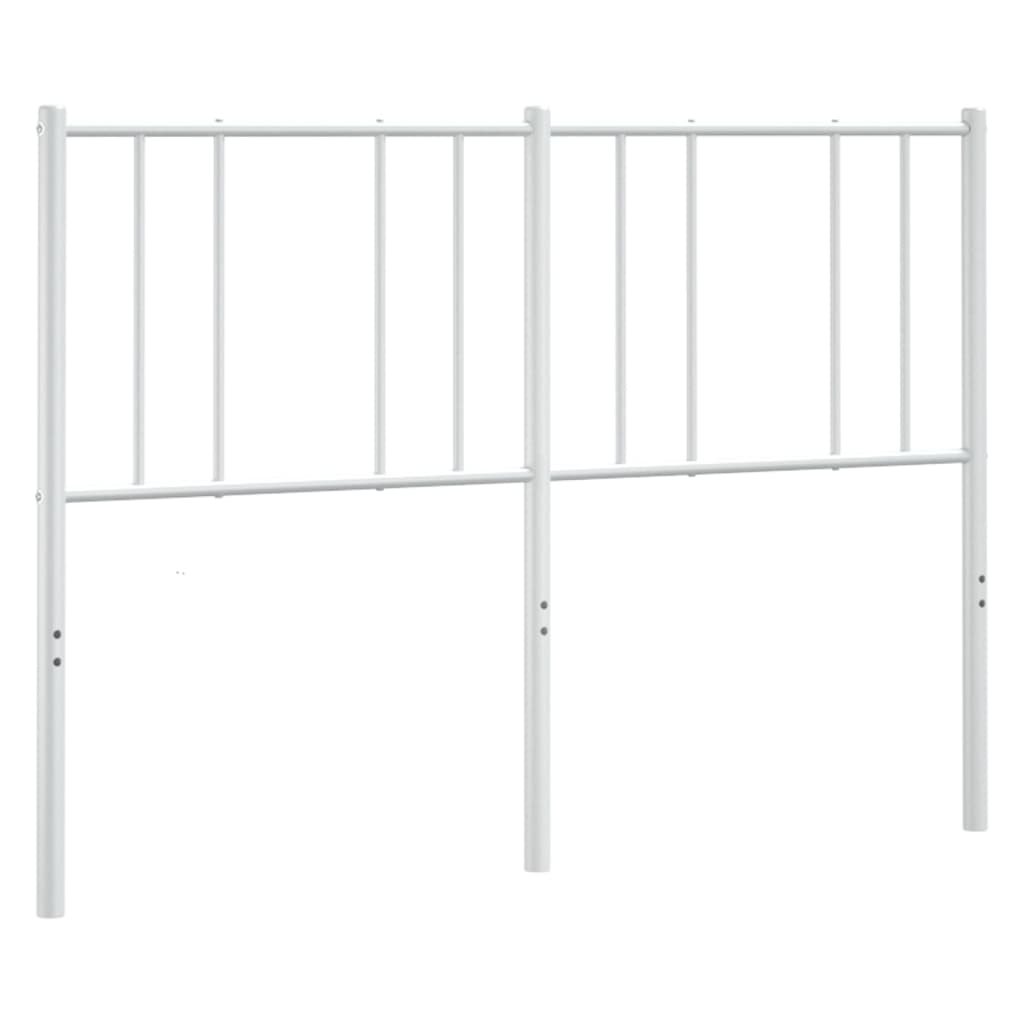 Metal Headboard White 135 cm