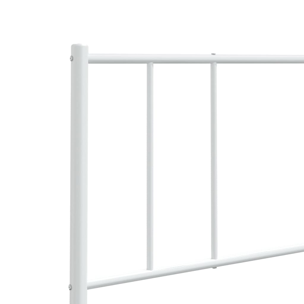 Metal Headboard White 135 cm