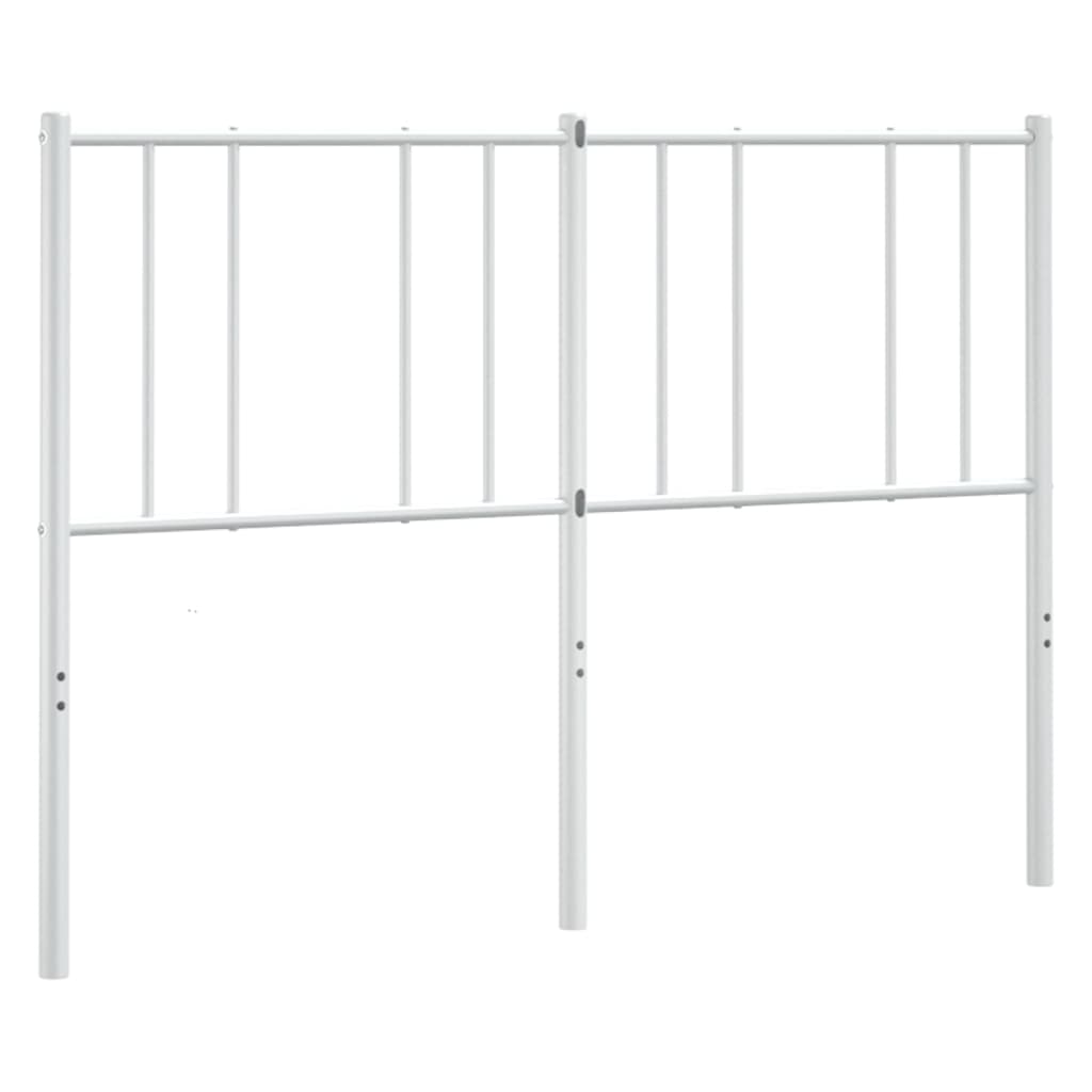 Metal Headboard White 150 cm