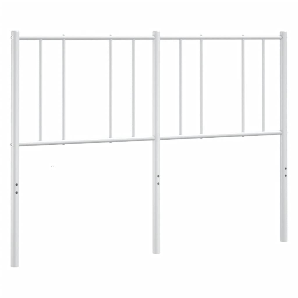 Metal Headboard White 150 cm