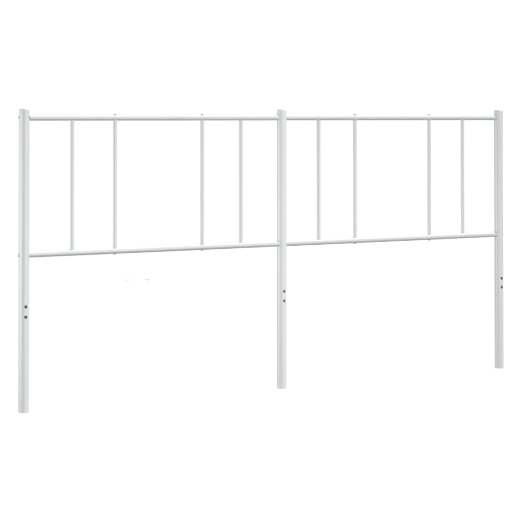 Metal Headboard White 200 cm