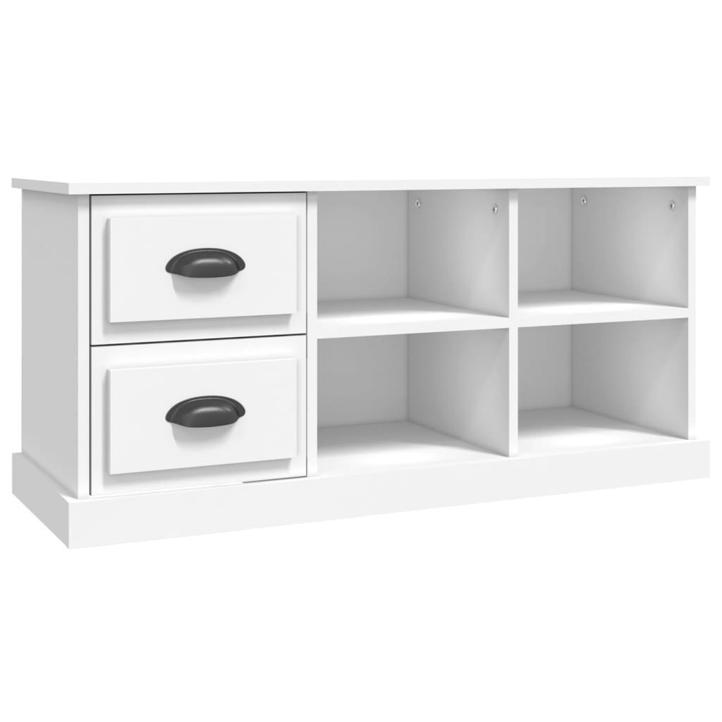 Modern Wooden TV Tele Stand Unit Cabinet With 2 Drawers & 4 Storage Compartments