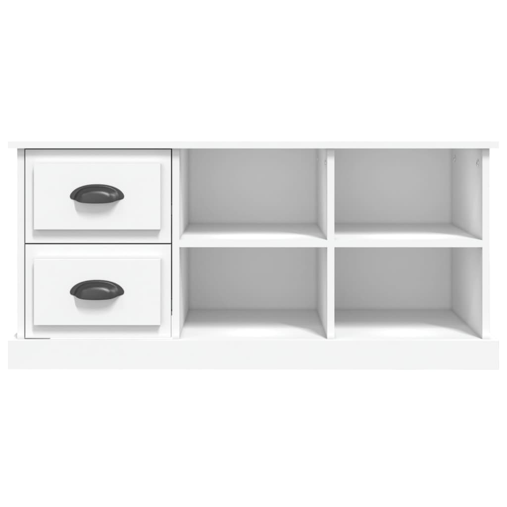 Modern Wooden TV Tele Stand Unit Cabinet With 2 Drawers & 4 Storage Compartments
