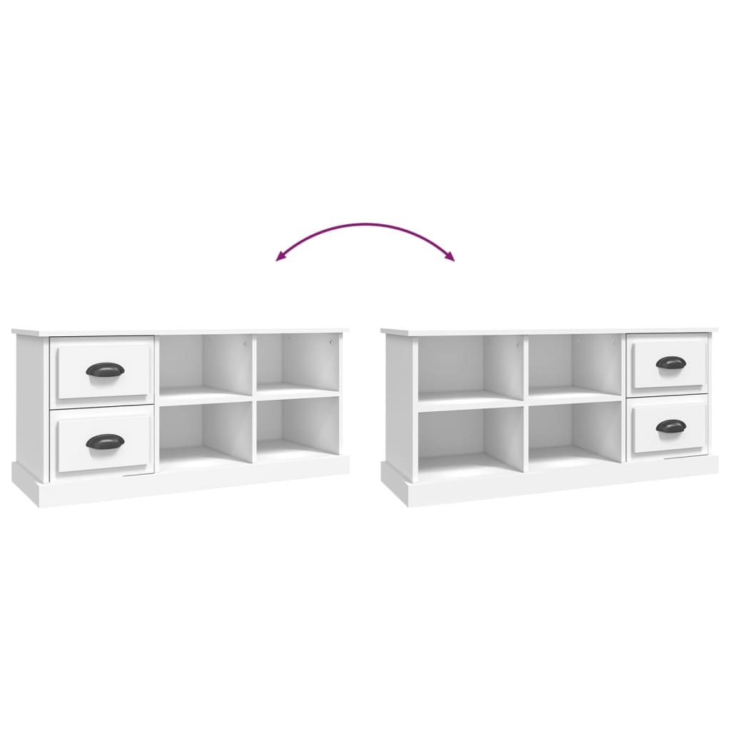 Modern Wooden TV Tele Stand Unit Cabinet With 2 Drawers & 4 Storage Compartments