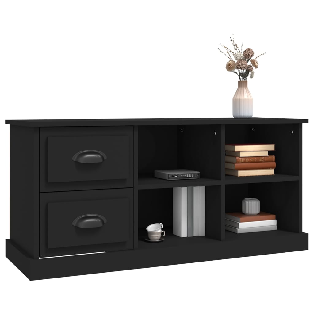 Modern Wooden TV Tele Stand Unit Cabinet With 2 Drawers & 4 Storage Compartments