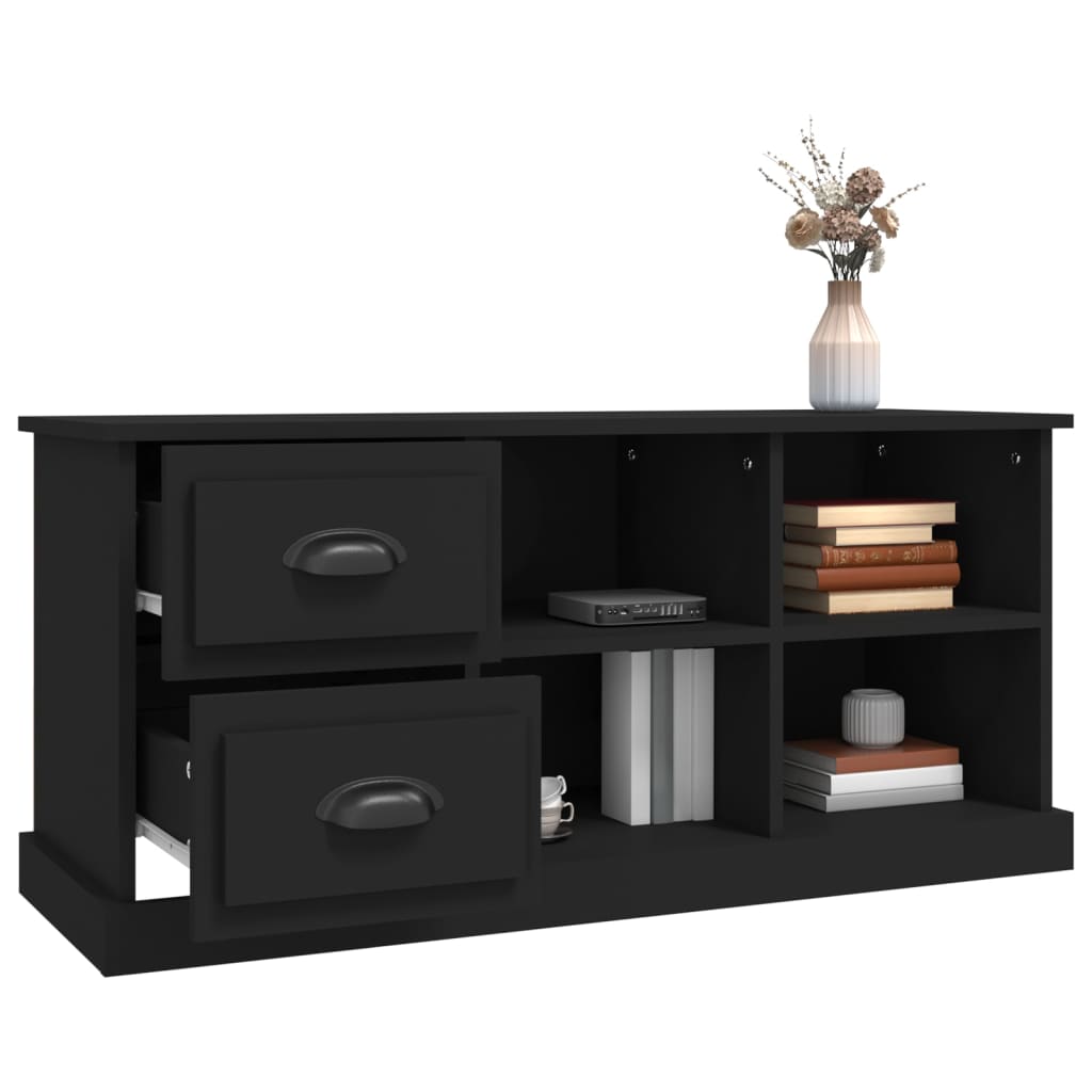 Modern Wooden TV Tele Stand Unit Cabinet With 2 Drawers & 4 Storage Compartments