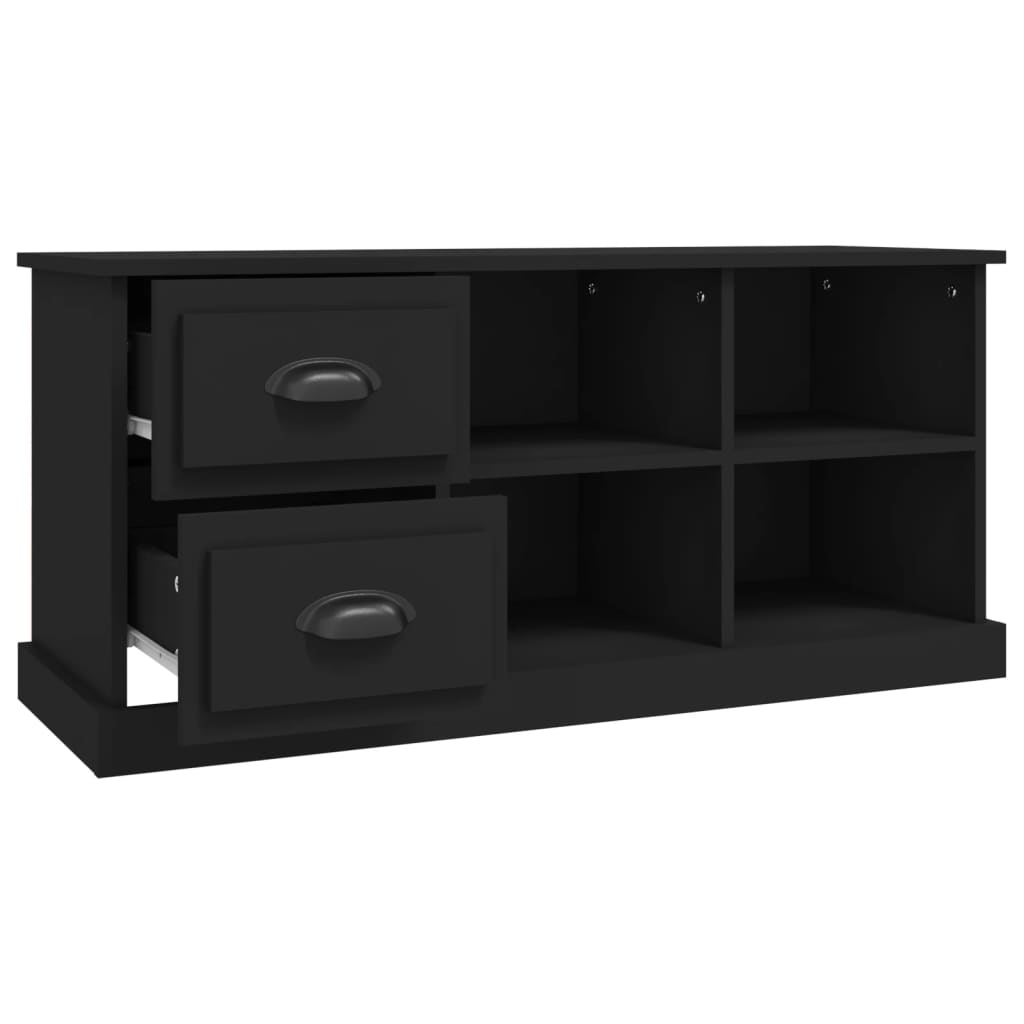 Modern Wooden TV Tele Stand Unit Cabinet With 2 Drawers & 4 Storage Compartments
