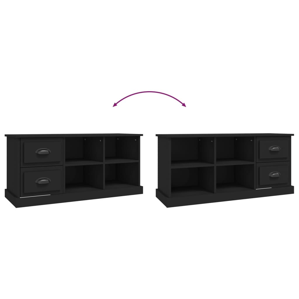Modern Wooden TV Tele Stand Unit Cabinet With 2 Drawers & 4 Storage Compartments