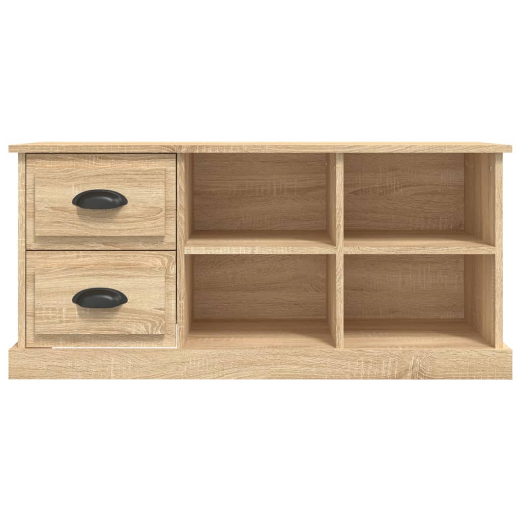 Modern Wooden TV Tele Stand Unit Cabinet With 2 Drawers & 4 Storage Compartments