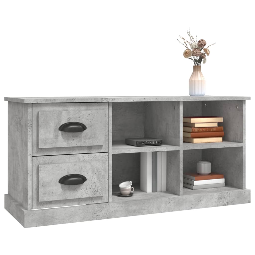 Modern Wooden TV Tele Stand Unit Cabinet With 2 Drawers & 4 Storage Compartments