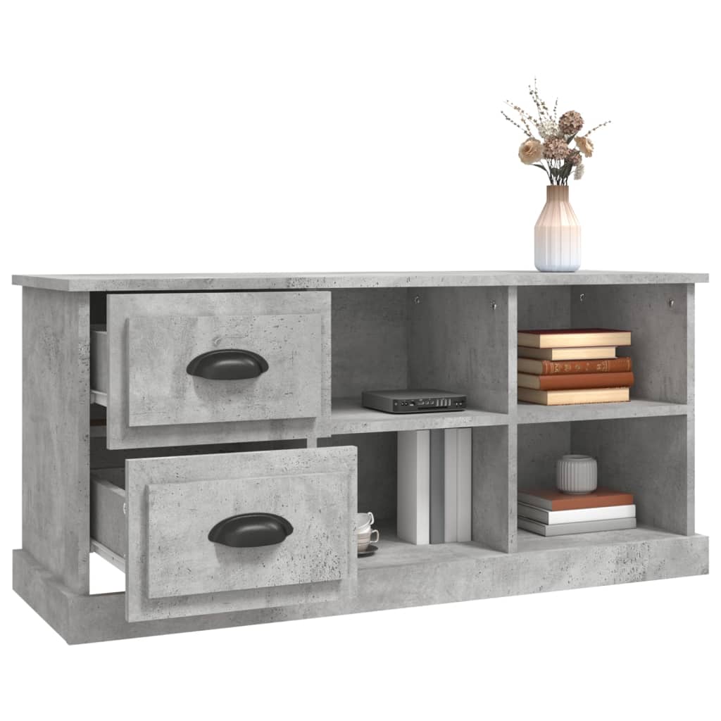 Modern Wooden TV Tele Stand Unit Cabinet With 2 Drawers & 4 Storage Compartments