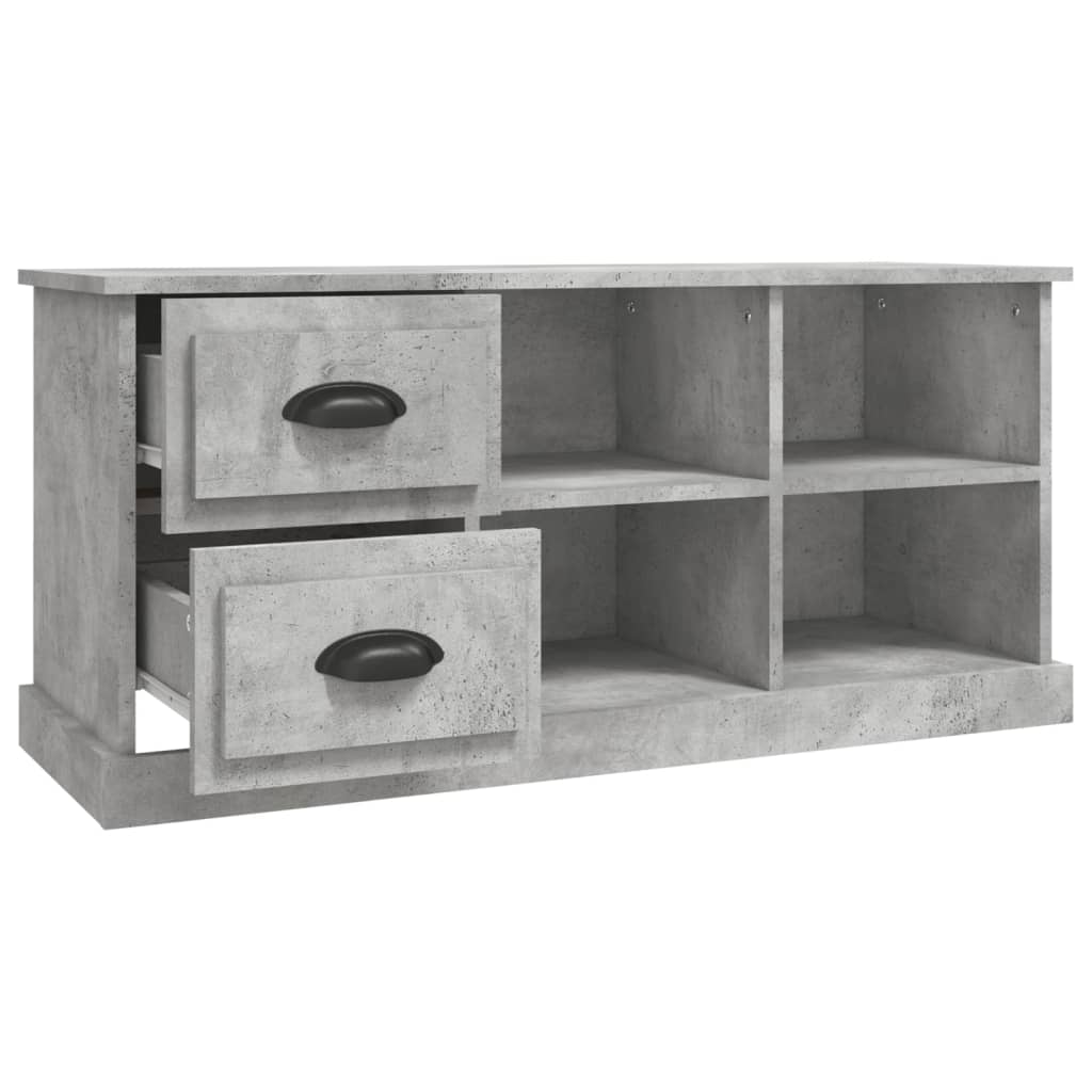 Modern Wooden TV Tele Stand Unit Cabinet With 2 Drawers & 4 Storage Compartments