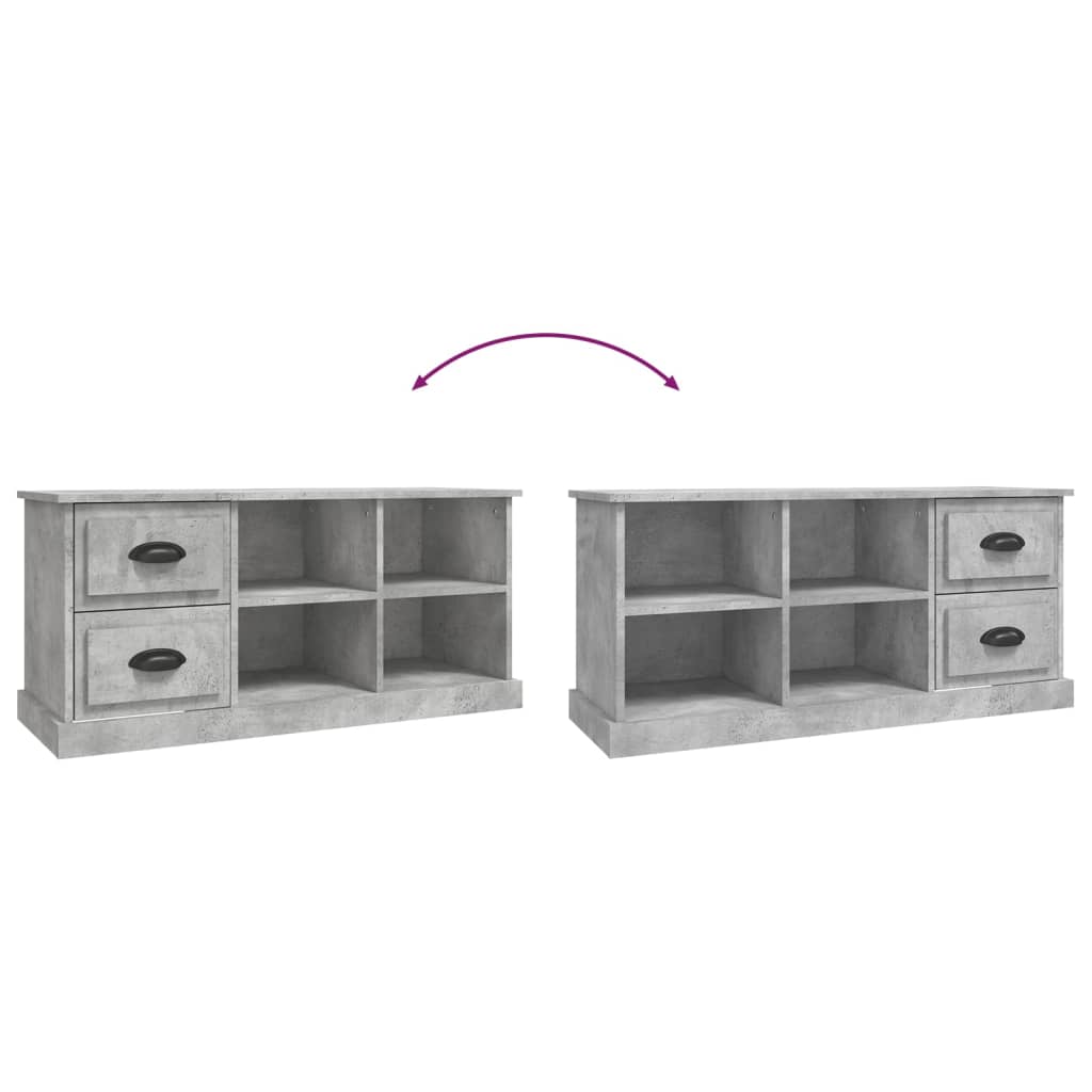Modern Wooden TV Tele Stand Unit Cabinet With 2 Drawers & 4 Storage Compartments
