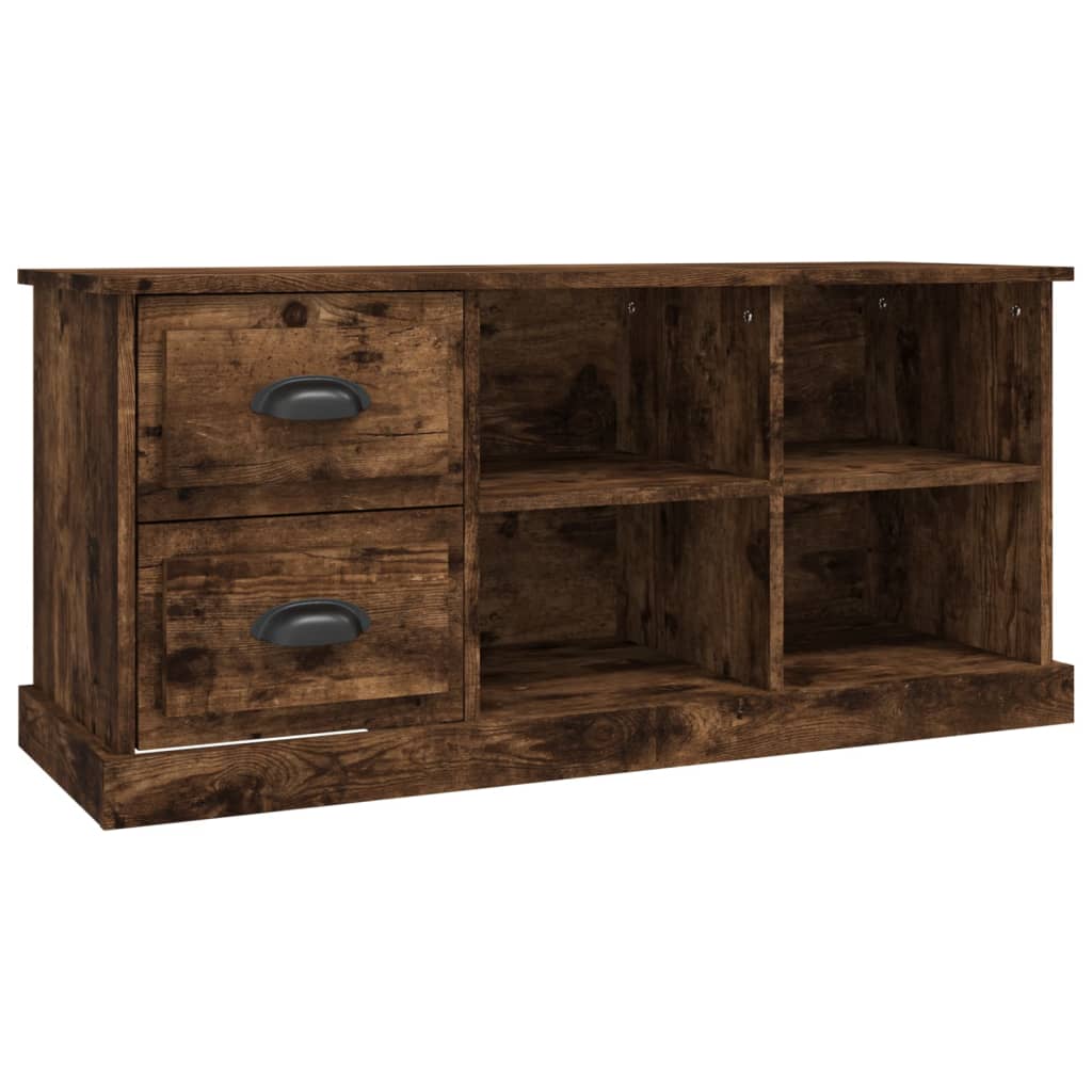 Modern Wooden TV Tele Stand Unit Cabinet With 2 Drawers & 4 Storage Compartments