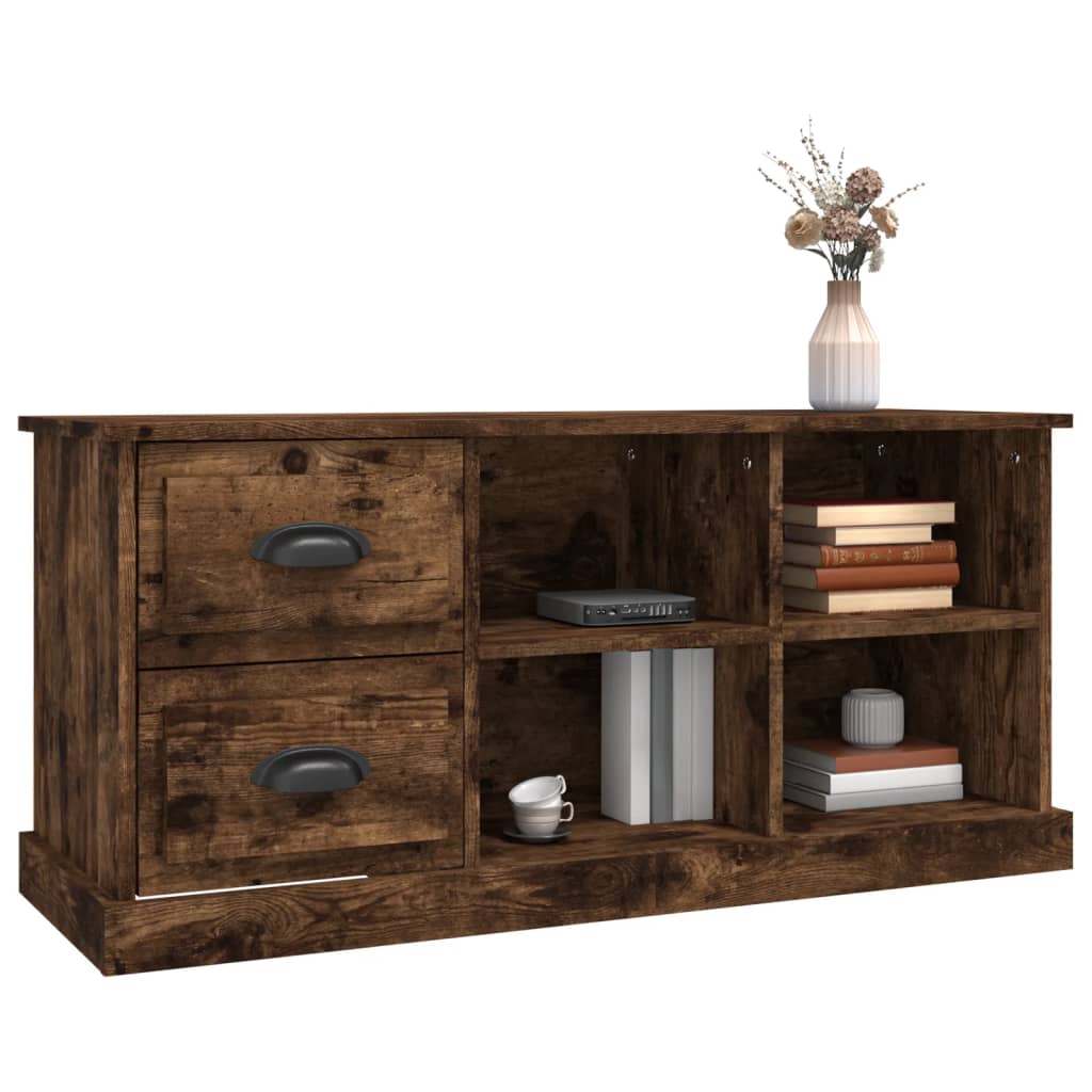 Modern Wooden TV Tele Stand Unit Cabinet With 2 Drawers & 4 Storage Compartments