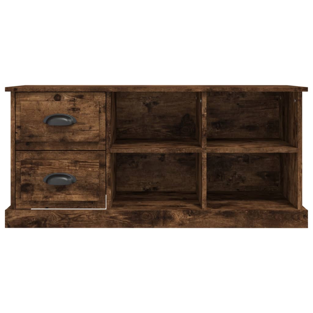 Modern Wooden TV Tele Stand Unit Cabinet With 2 Drawers & 4 Storage Compartments