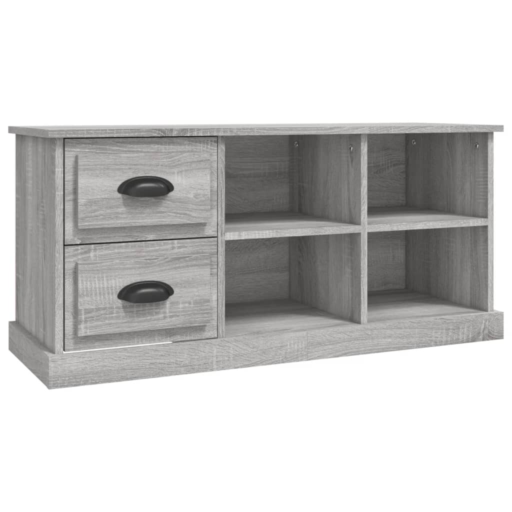 Modern Wooden TV Tele Stand Unit Cabinet With 2 Drawers & 4 Storage Compartments