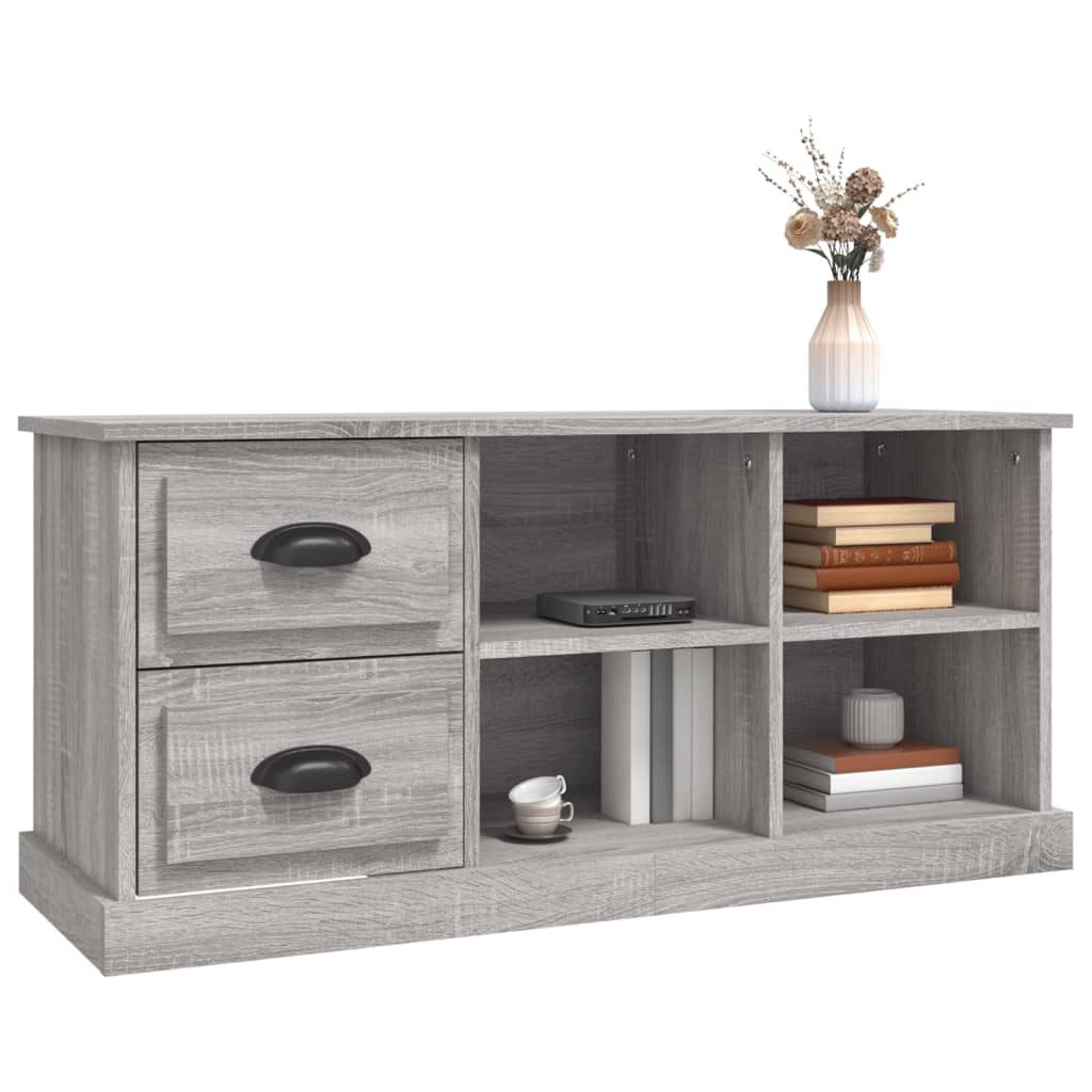 Modern Wooden TV Tele Stand Unit Cabinet With 2 Drawers & 4 Storage Compartments