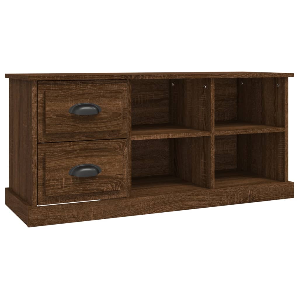 Modern Wooden TV Tele Stand Unit Cabinet With 2 Drawers & 4 Storage Compartments