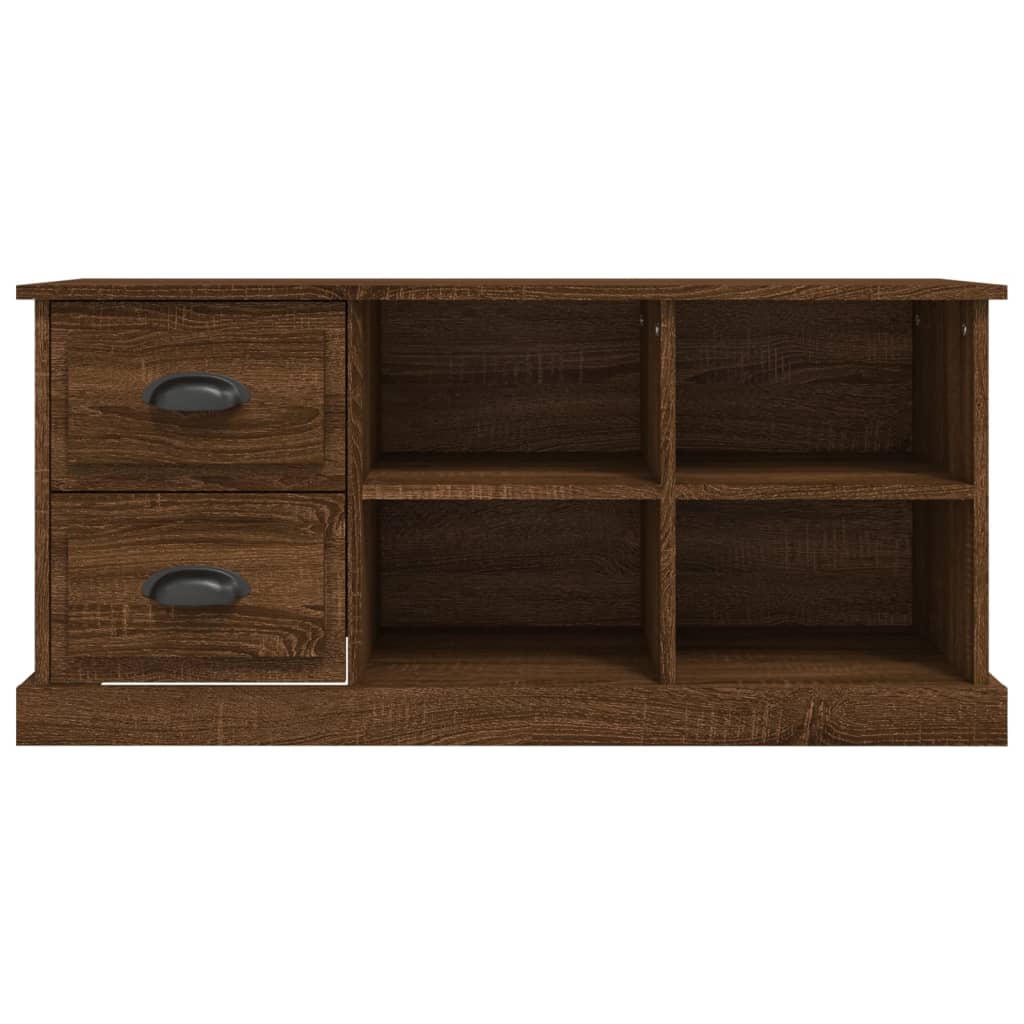 Modern Wooden TV Tele Stand Unit Cabinet With 2 Drawers & 4 Storage Compartments