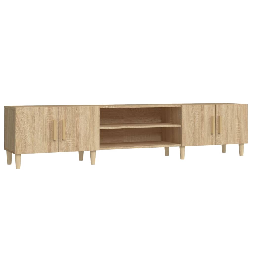 Modern Wooden 70 Inch TV Tele Stand Unit Cabinet With 4 Doors & Open Storage