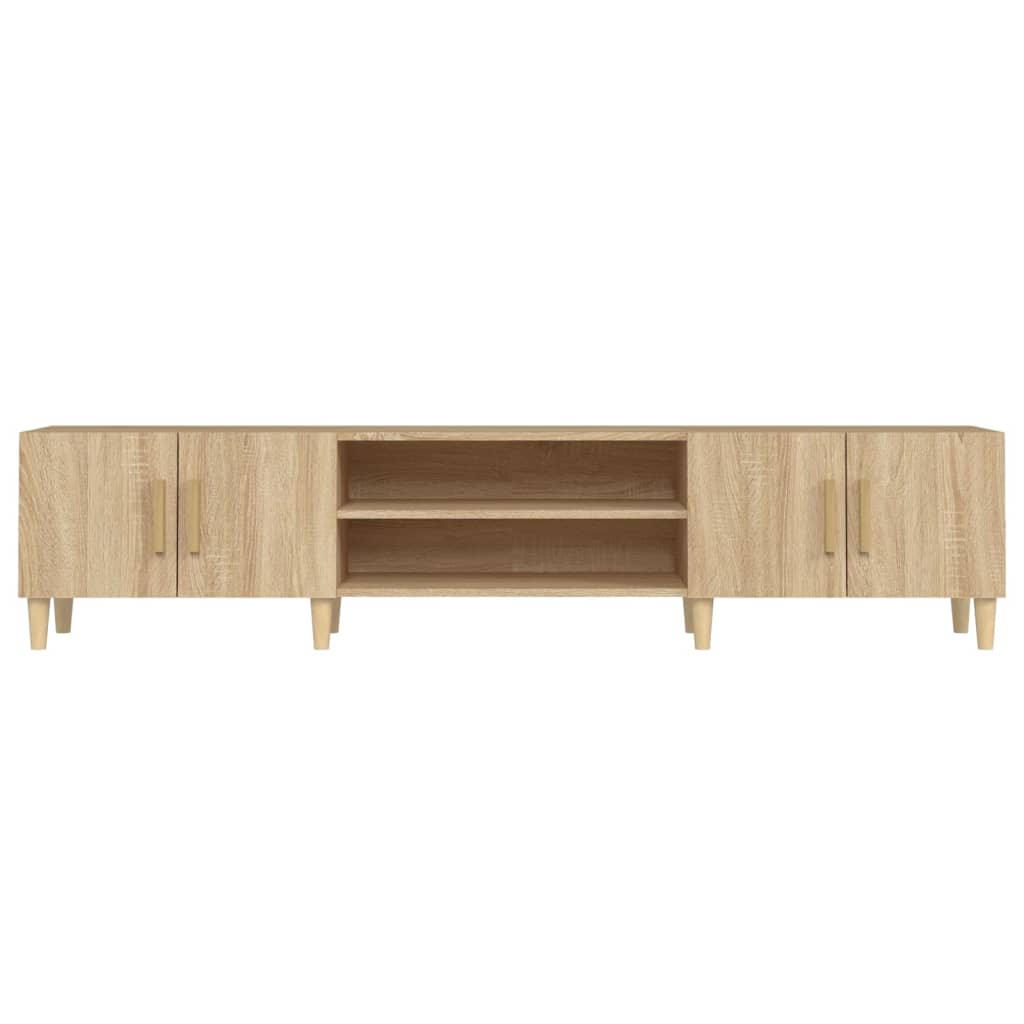 Modern Wooden 70 Inch TV Tele Stand Unit Cabinet With 4 Doors & Open Storage