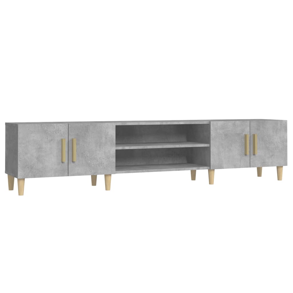Modern Wooden 70 Inch TV Tele Stand Unit Cabinet With 4 Doors & Open Storage