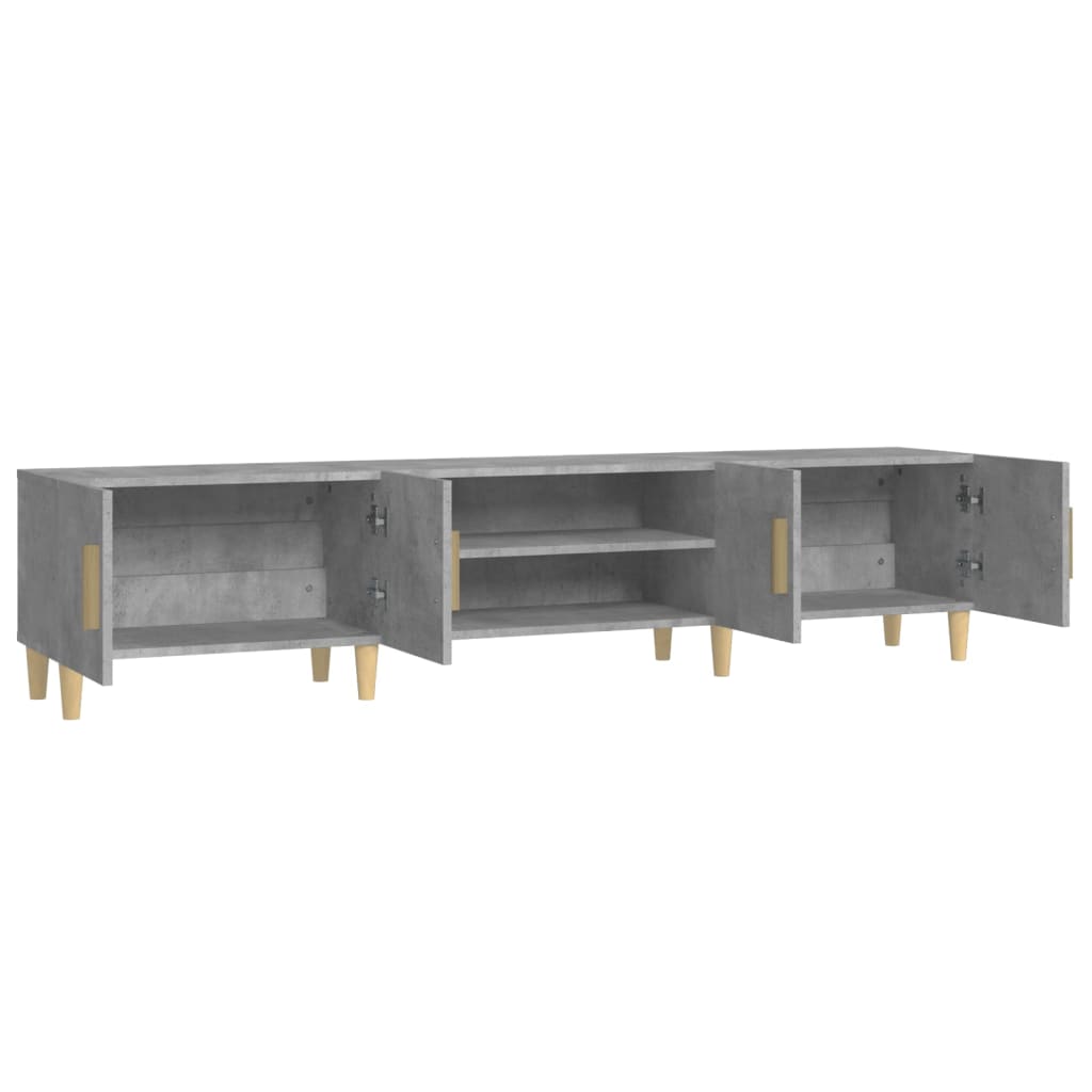 Modern Wooden 70 Inch TV Tele Stand Unit Cabinet With 4 Doors & Open Storage