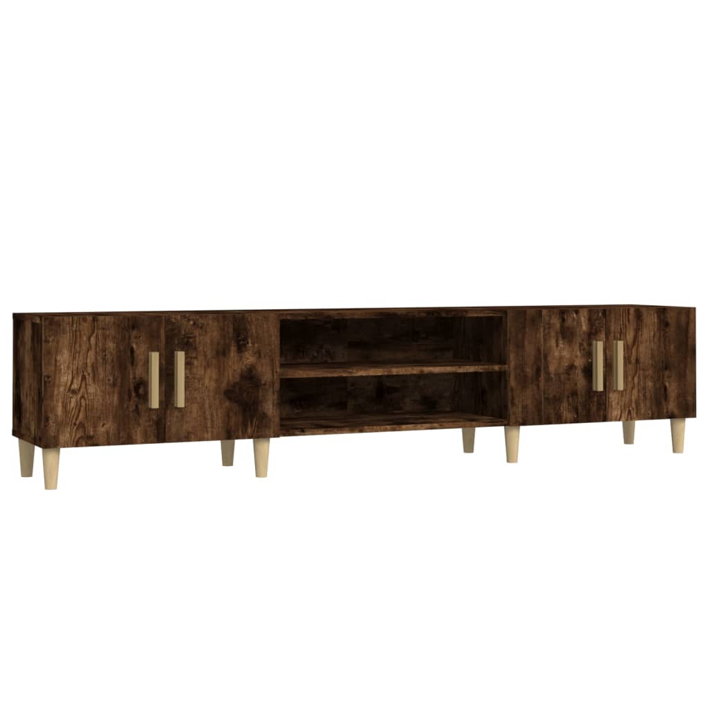 Modern Wooden 70 Inch TV Tele Stand Unit Cabinet With 4 Doors & Open Storage