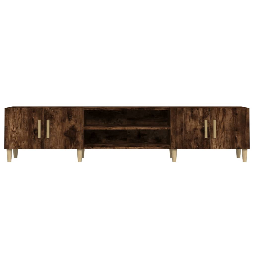 Modern Wooden 70 Inch TV Tele Stand Unit Cabinet With 4 Doors & Open Storage